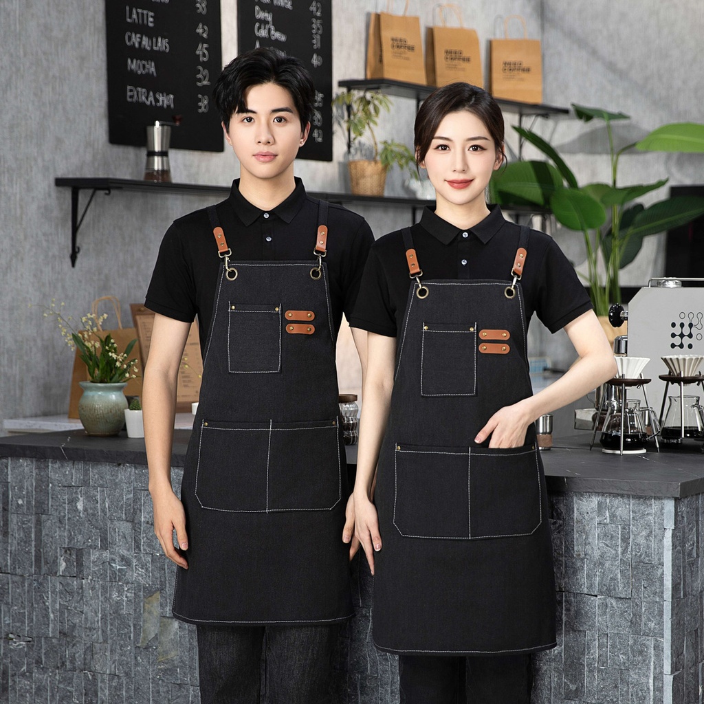 Delantal Gastronómico Unisex Jean Cocina Barbería Asado Chef