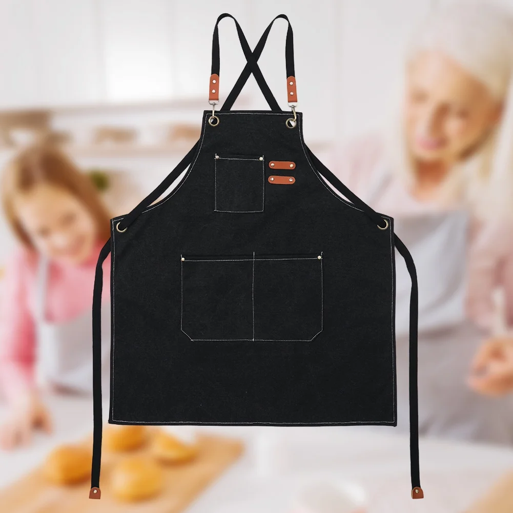 Delantal Gastronómico Unisex Jean Cocina Barbería Asado Chef