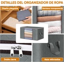Set Caja Organizadora X2 Ropa Guarda Mantas Frazadas Tela QL