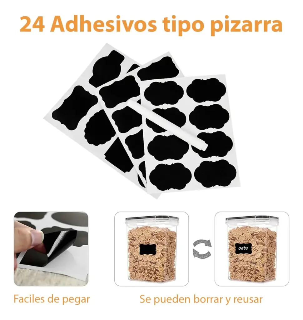 Juego X24 Frascos Hermeticos Recipientes Organizador Cocina® 