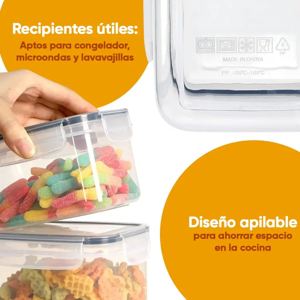 Juego X24 Frascos Hermeticos Recipientes Organizador Cocina® 