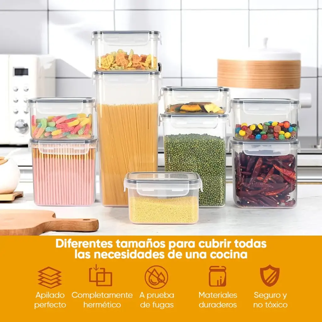 Juego X24 Frascos Hermeticos Recipientes Organizador Cocina® 