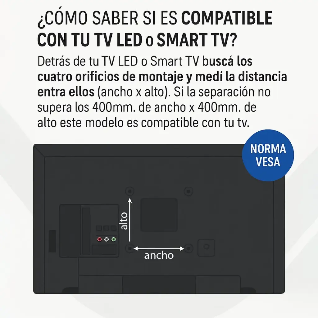 Soporte Tv Led Lcd 32-65 Pulgadas Para Pared Fijo 40kg. 