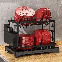 Escurridor Seca Platos Doble Metal Vajilla Dos Niveles Ql ®