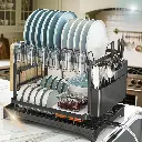 Escurridor Seca Platos Doble Metal Vajilla Dos Niveles Ql ®