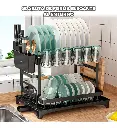Escurridor Seca Platos Doble Metal Vajilla Dos Niveles Ql ®