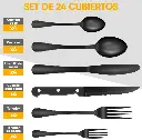 Juego De Cubiertos 24 Pzas Acero Inoxidable Cuchillo Carne ® 