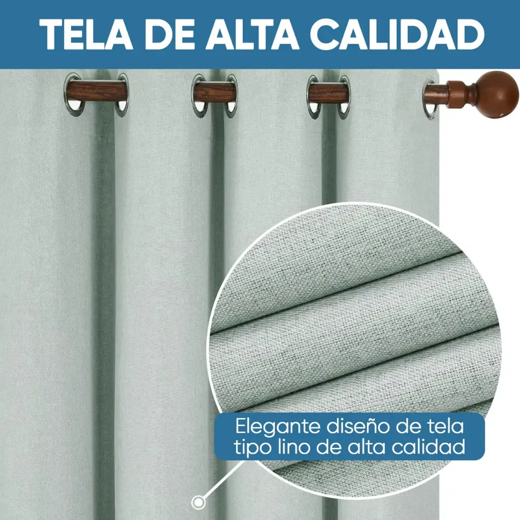Cortina 100% Blackout Doble Faz Termica X2 Textura Tipo Lino 