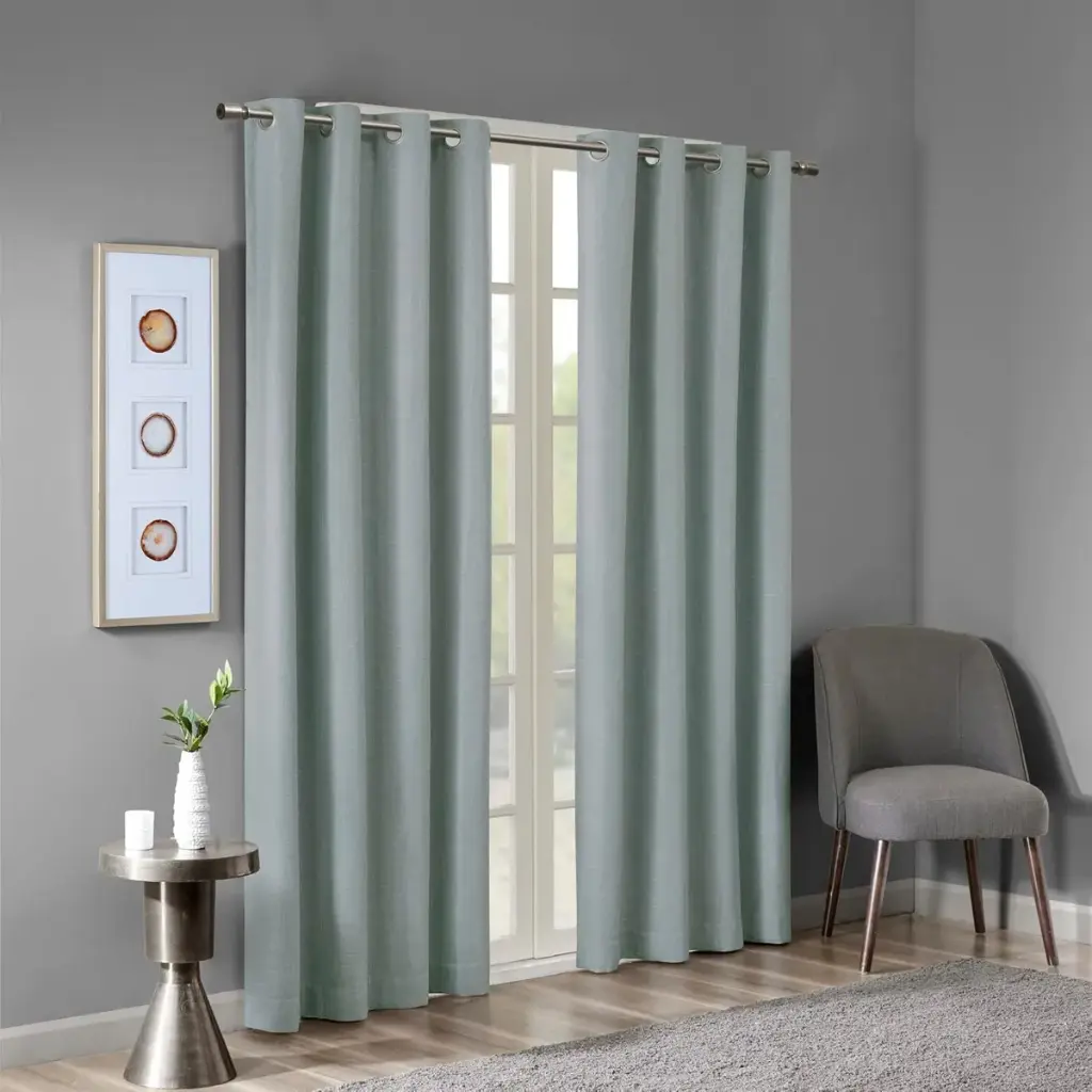 Cortina 100% Blackout Doble Faz Termica X2 Textura Tipo Lino 