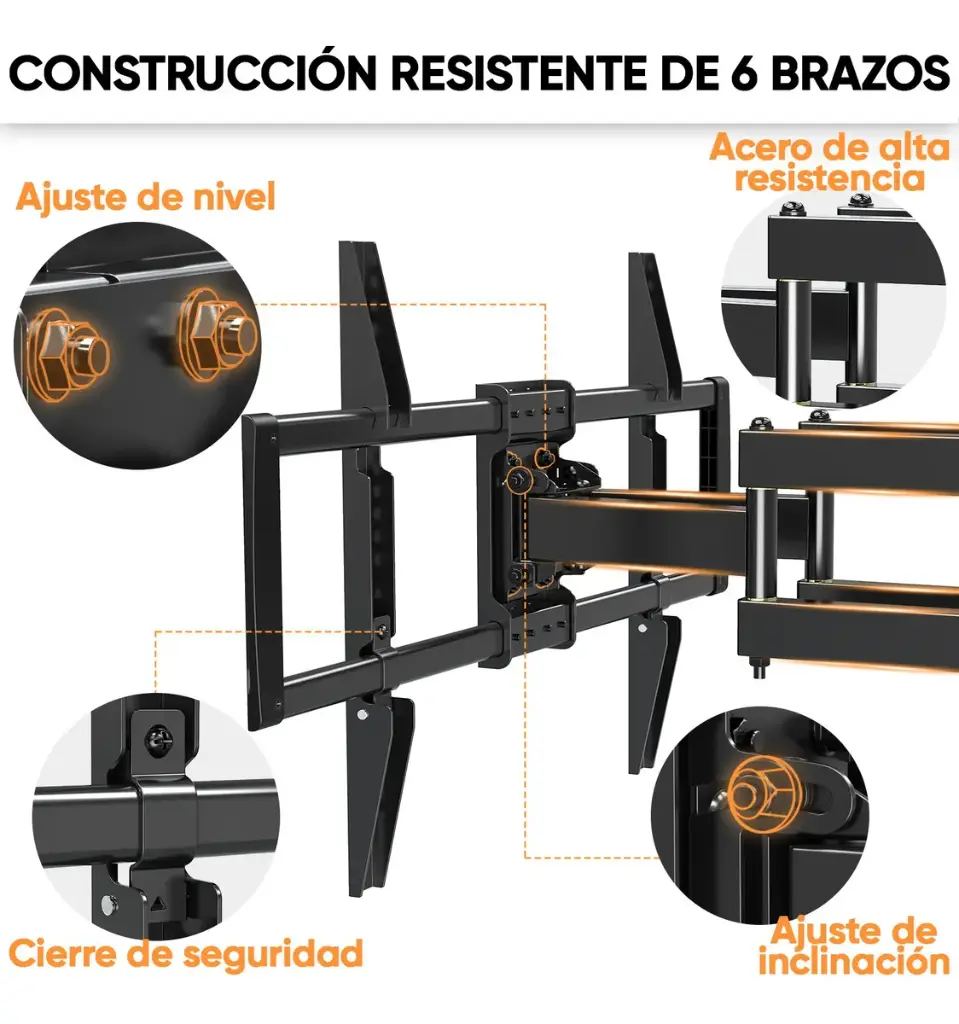 Soporte Articulado Movil Pared Tv Monitor De 32-80 Pulgadas® 
