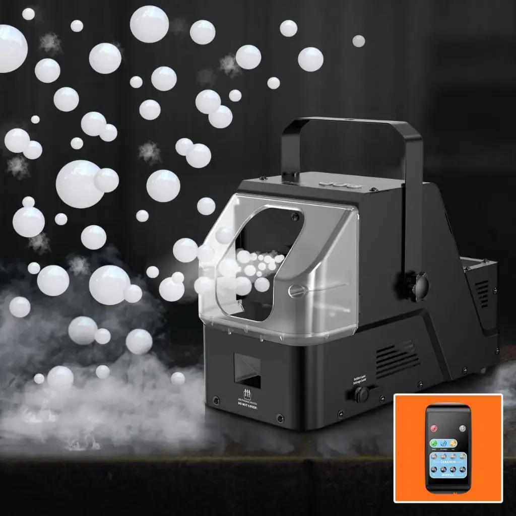 Maquina De Humo 450w Burbujas Fiesta Control Remoto Exterior