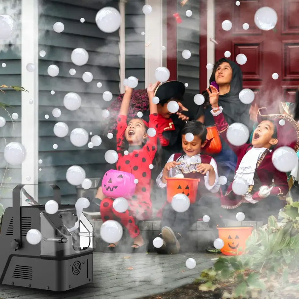 Maquina De Humo 450w Burbujas Fiesta Control Remoto Exterior