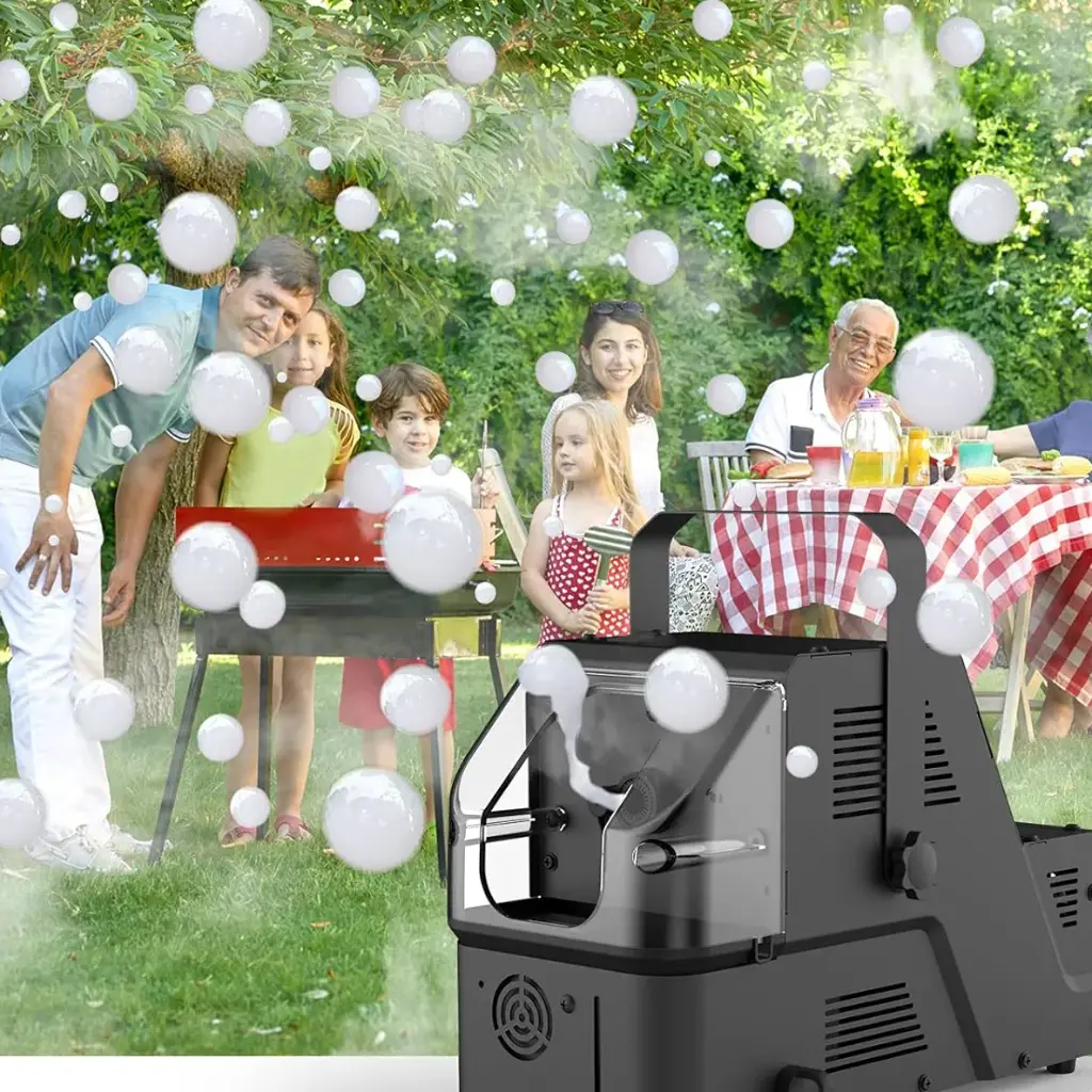 Maquina De Humo 450w Burbujas Fiesta Control Remoto Exterior
