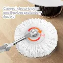 Mopa Giratoria Fuerte Y Duradera Escurridor En Metal