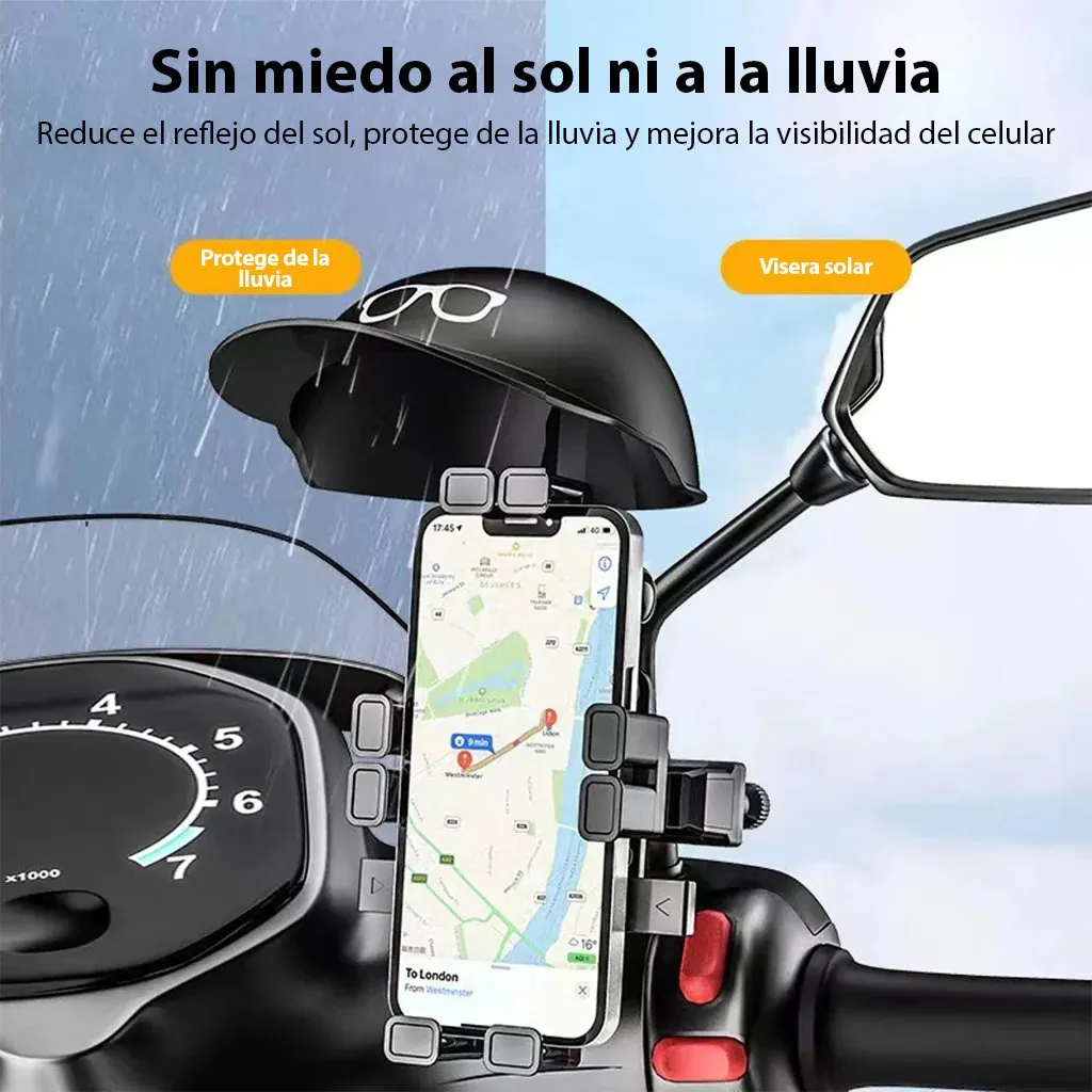 Soporte Universal Celular Ajustable Moto Bicicleta Protector 