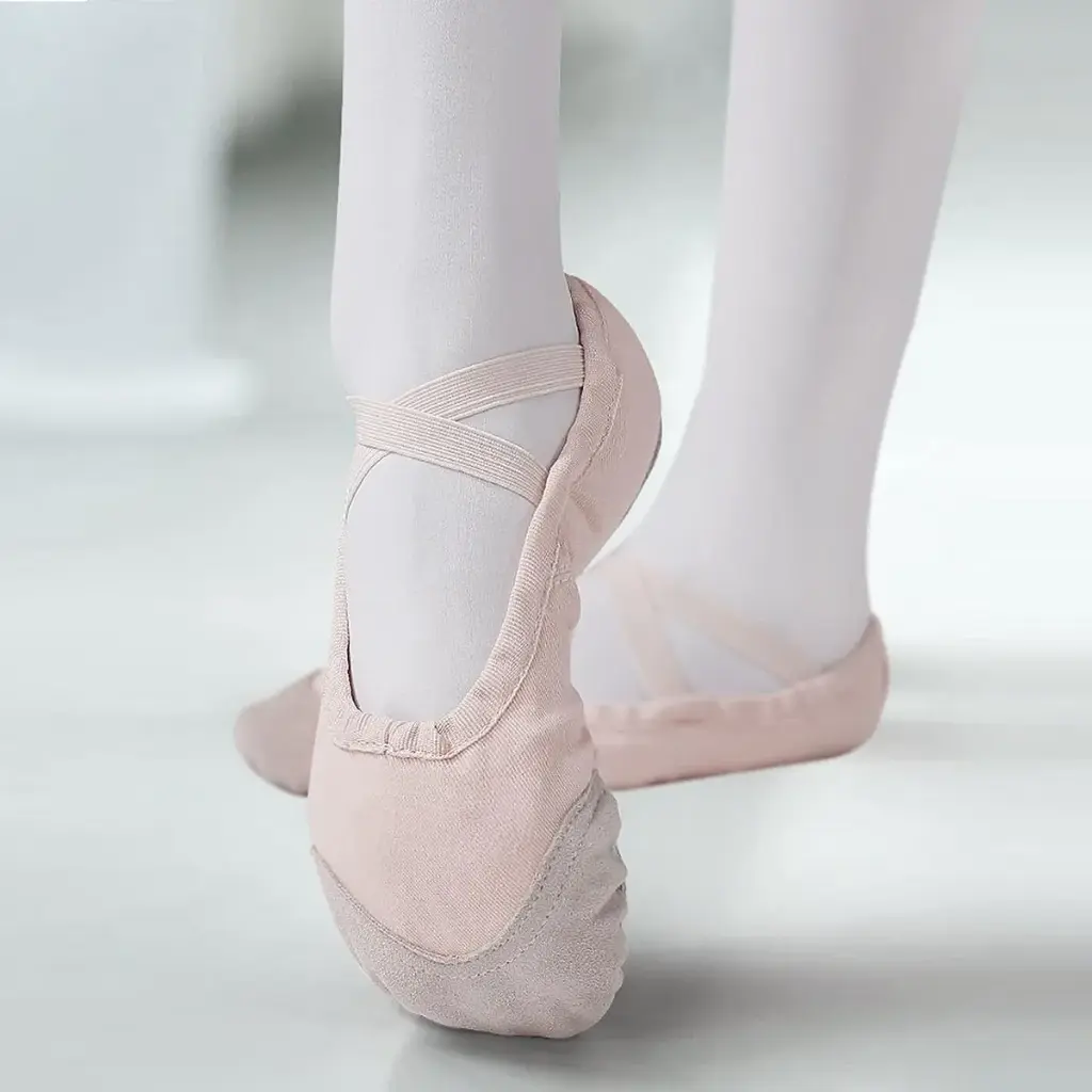 Zapatilla De Ballet Lona Entrenamiento Con Puntera Reforzada