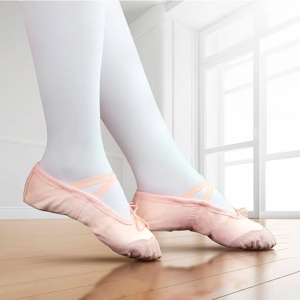 Zapatilla De Ballet Lona Entrenamiento Con Puntera Reforzada