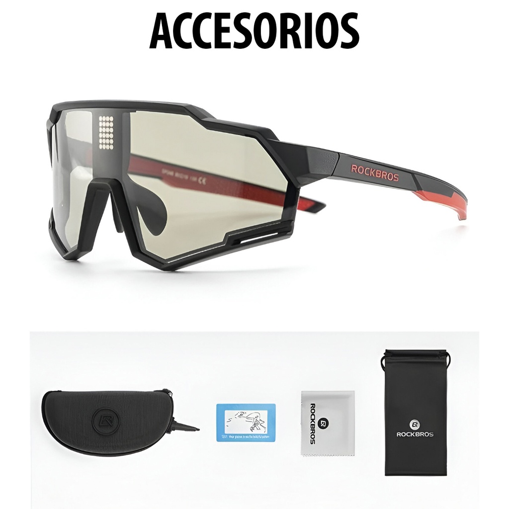 Lentes Deportivos Rockbros Chip Inteligente Fotocromatico Uv