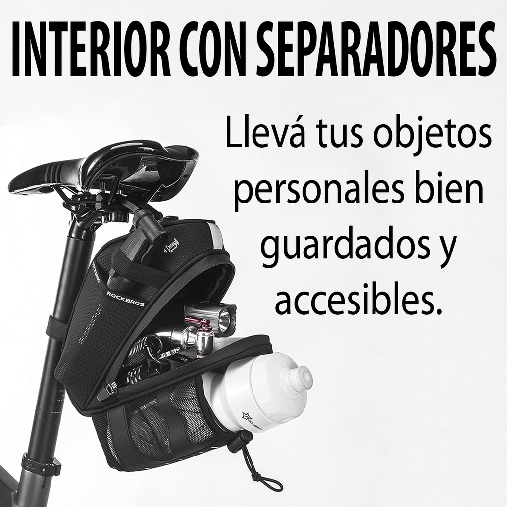 Bolso Rockbros Para Debajo Del Asiento Con Soporte Para Cara