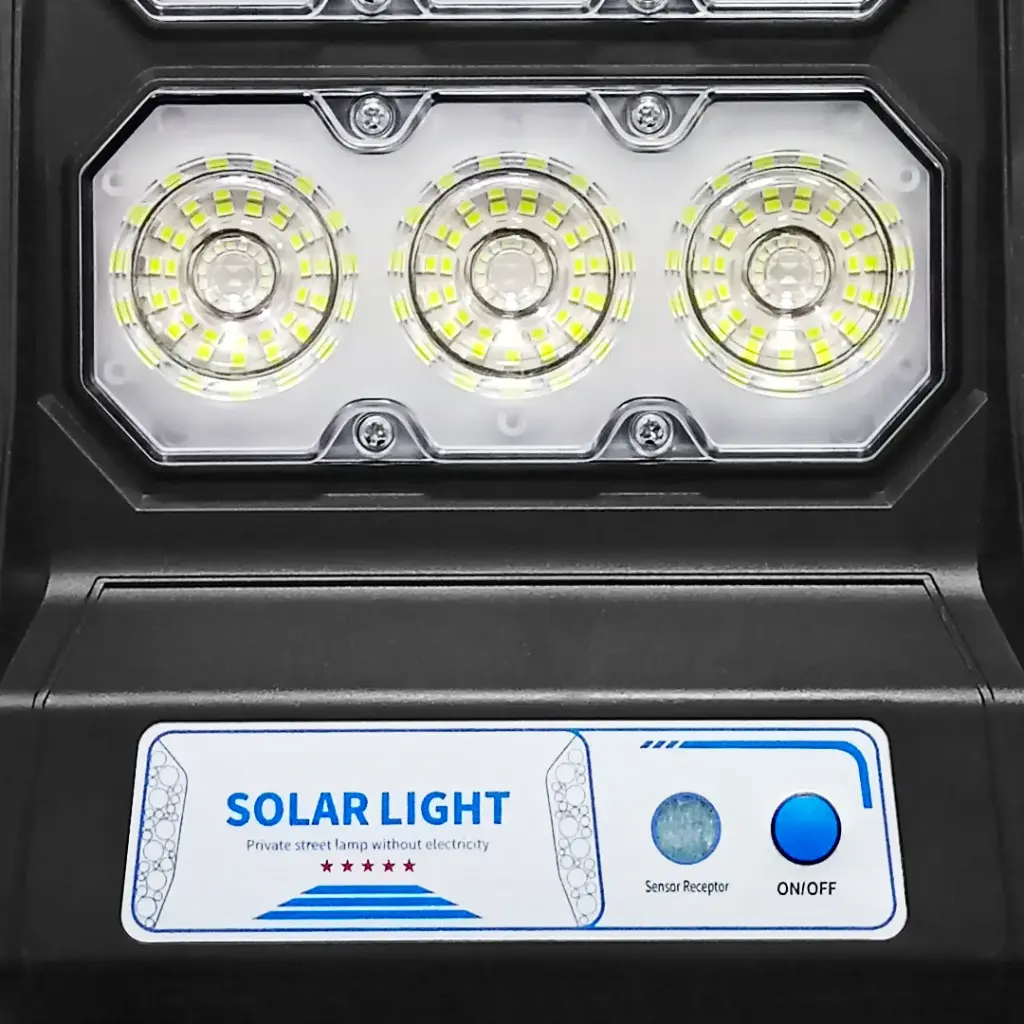 Foco Led Panel Solar 500w Con Brazo Exterior C/remoto
