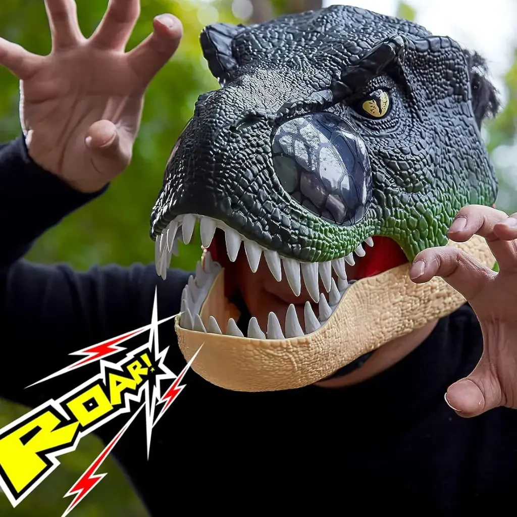 Mascara Dinosaurio Jurassic Luces Y Sonido Halloween
