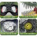 Mascara Dinosaurio Jurassic Luces Y Sonido Halloween