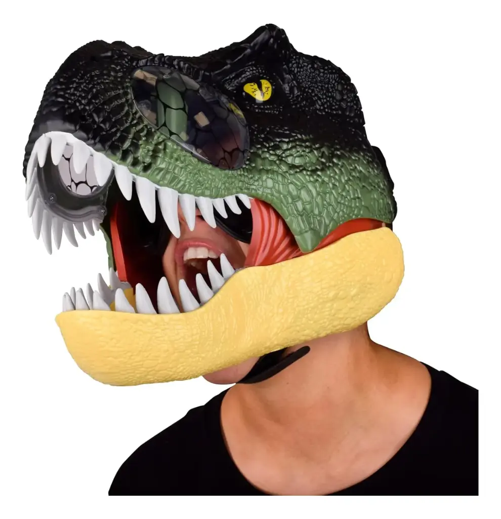 Mascara Dinosaurio Jurassic Luces Y Sonido Halloween