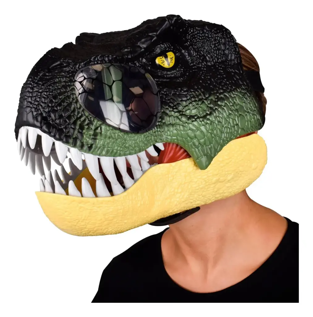 Mascara Dinosaurio Jurassic Luces Y Sonido Halloween