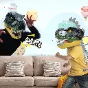 Mascara Dinosaurio Jurassic Luces Y Sonido Halloween
