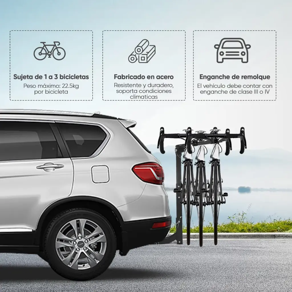 Soporte Para Bicicleta Para Enganche De Bola De Trailer 3/5
