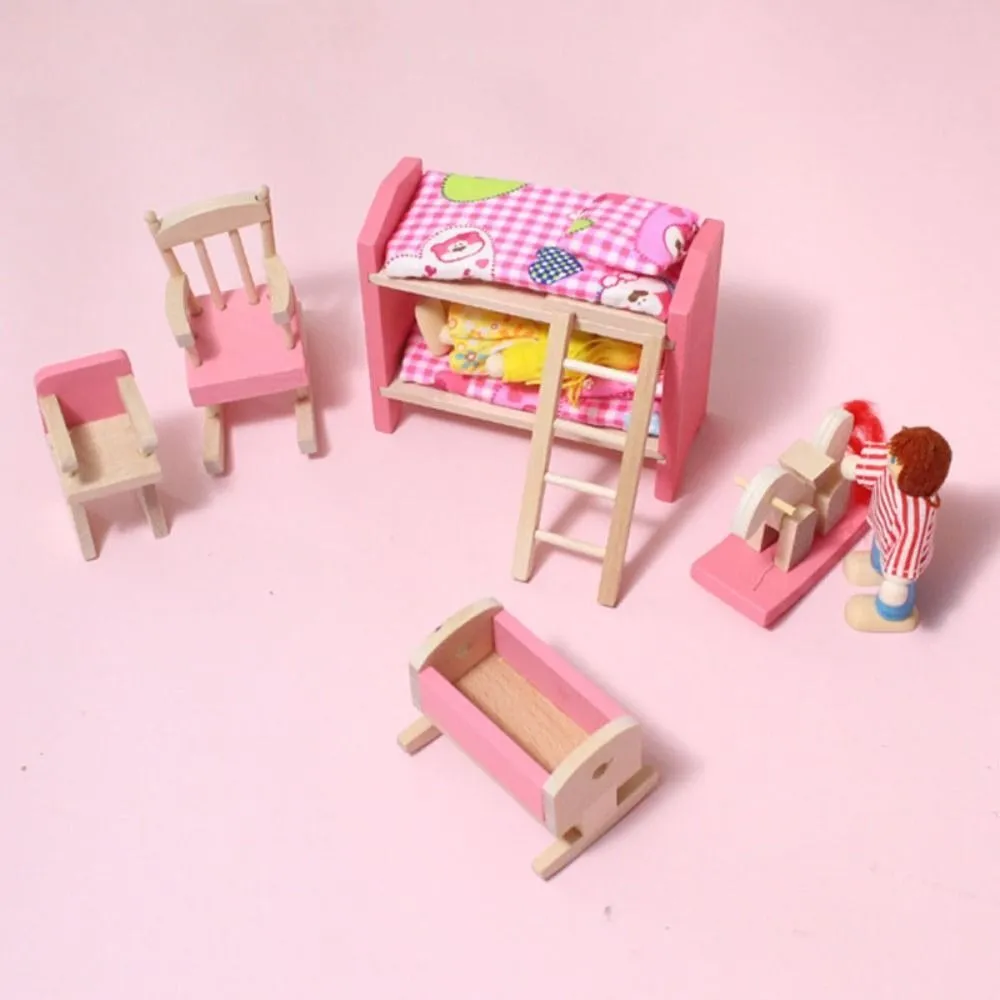 Set Muebles Madera Dormitorio Niños Kids Bedroom 10 Piezas