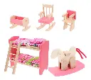 Set Muebles Madera Dormitorio Niños Kids Bedroom 10 Piezas