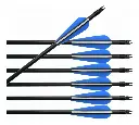 Set X5 Flecha Para Arco Fibra De Vidrio Y Punta Rosca 80 Cm