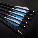Set X5 Flecha Para Arco Fibra De Vidrio Y Punta Rosca 80 Cm