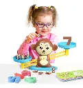 Juego Balanza Mono Aprende Matemáticas Montessori Para Niños 
