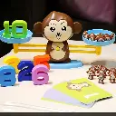 Juego Balanza Mono Aprende Matemáticas Montessori Para Niños 