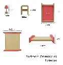 Set Muebles Madera Dormitorio Juguete Bedroom 9 Piezas Casa