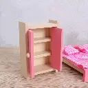 Set Muebles Madera Dormitorio Juguete Bedroom 9 Piezas Casa