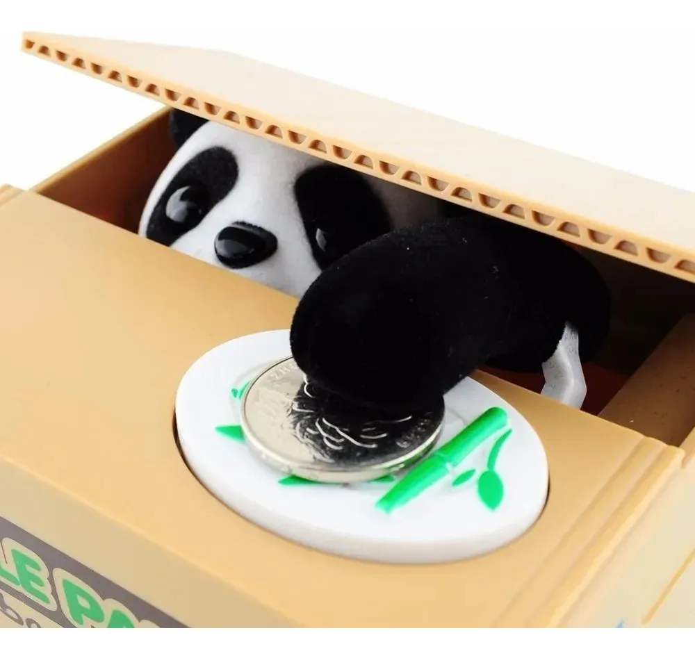 Alcancía Para Niños Automatica Panda Caja Ahorro Movimiento