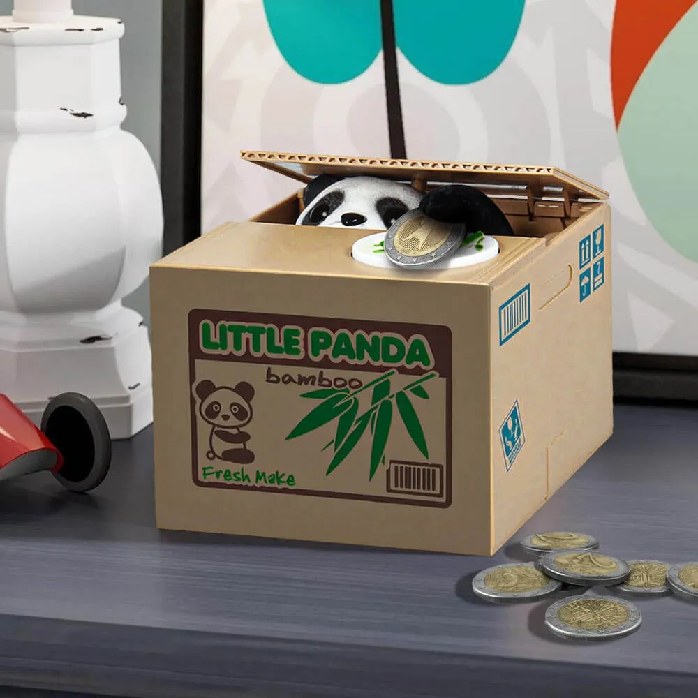 Alcancía Para Niños Automatica Panda Caja Ahorro Movimiento