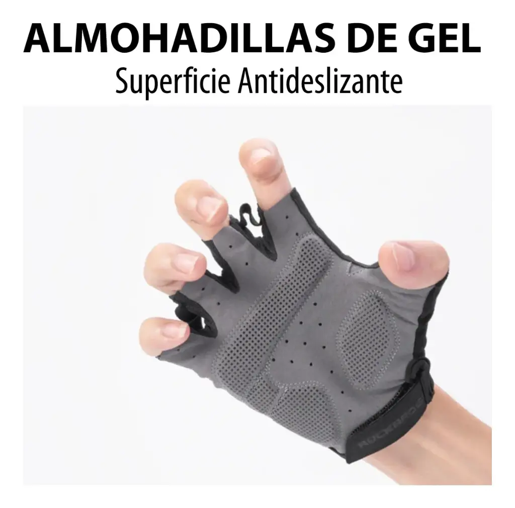 Guantes Ciclismo Rockbros De Medio Dedo Con Gel Acolchado