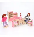 Set Muebles Madera Comedor Juguete Dining Room 12 Piezas