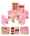 Set Muebles Madera Comedor Juguete Dining Room 12 Piezas