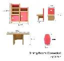 Set Muebles Madera Comedor Juguete Dining Room 12 Piezas