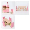 Set Muebles Madera Comedor Juguete Dining Room 12 Piezas