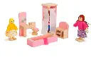 Set Muebles Madera Baño Bathroom 5 Piezas Juguete Casa