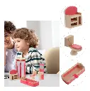 Set Muebles Madera Baño Bathroom 5 Piezas Juguete Casa