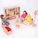 Set Muebles Madera Living Lounge Room 14 Piezas Juguete