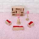 Set Muebles Madera Living Lounge Room 14 Piezas Juguete