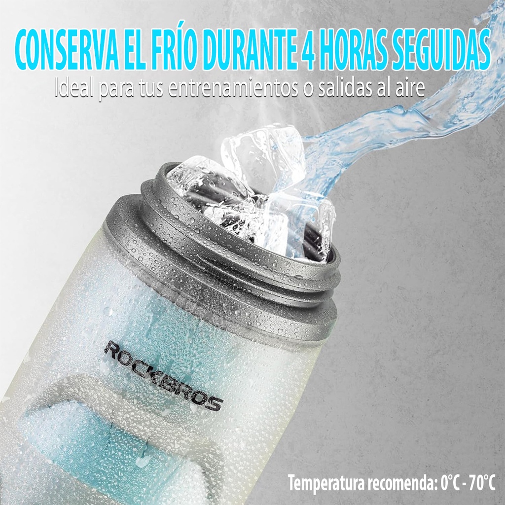 Botella Deportiva Caramañola Térmica Rockbros Ciclismo
